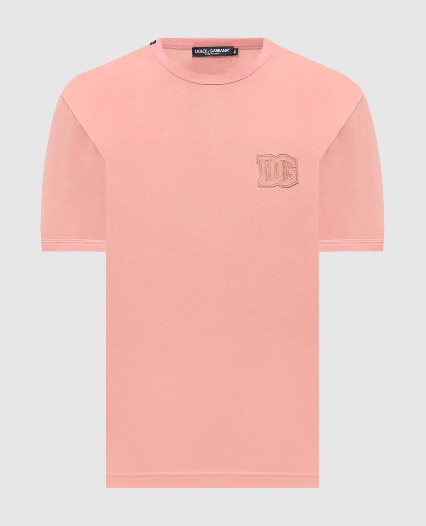 Pink T-shirt with monogram patch