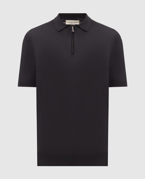 Cashmere&Whiskey Dark gray polo with silk FS05