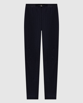 Sease Blue striped wool sweatpants PT056TJ232