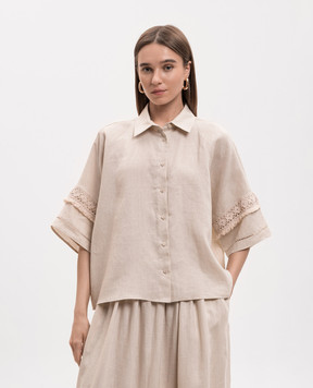 Max Mara Weekend Beige WKIPALA linen shirt WKIPALA