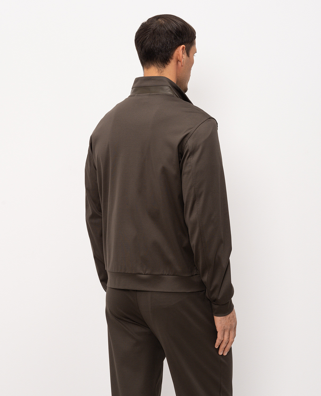 

Green sports jacket with leather inserts Bilancioni