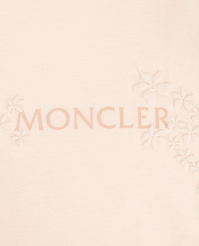 Moncler ENFANT Children's beige T-shirt with logo print L29548C0002783907