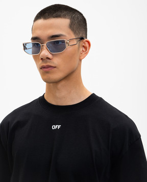 Off-White Allen gold-tone logo sunglasses OW1027764560