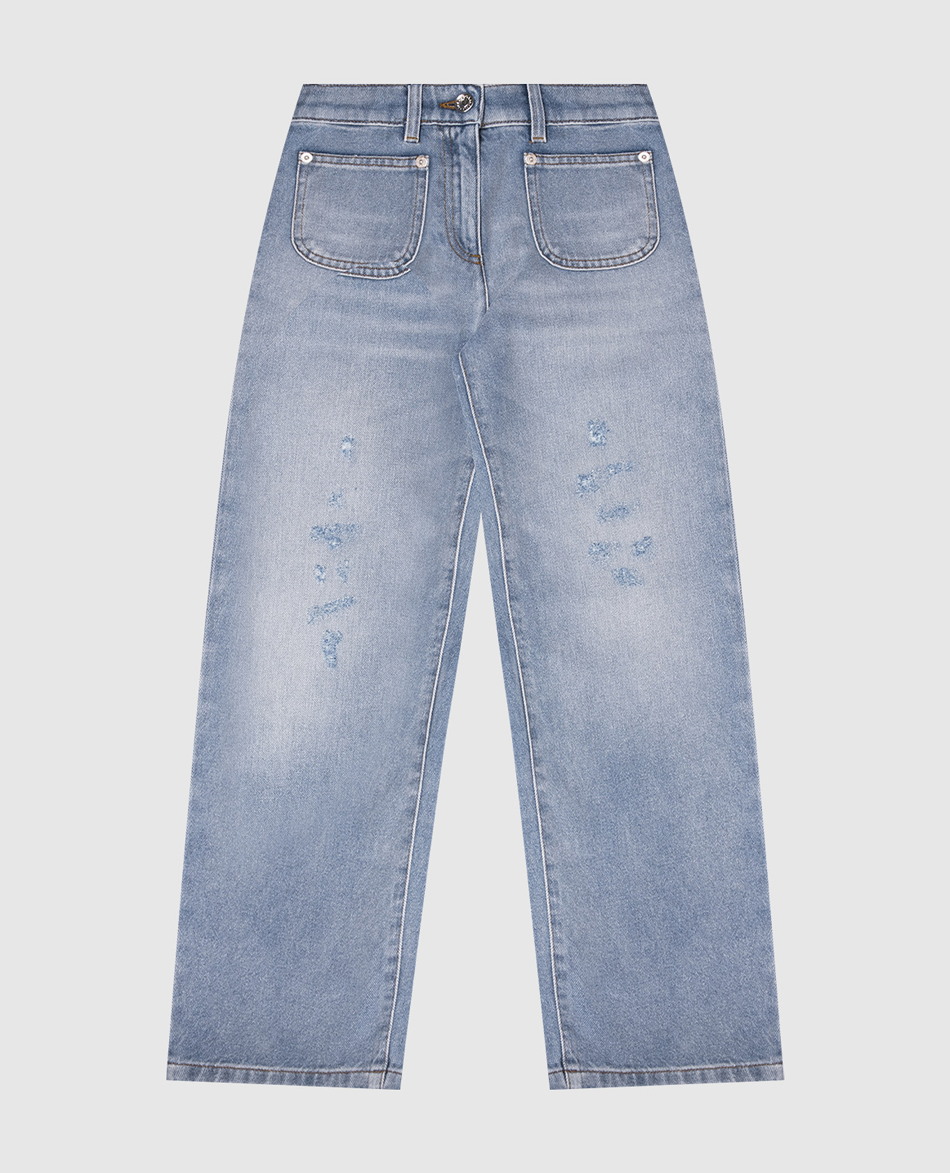 Children's blue jeans with holes Dolce&Gabbana