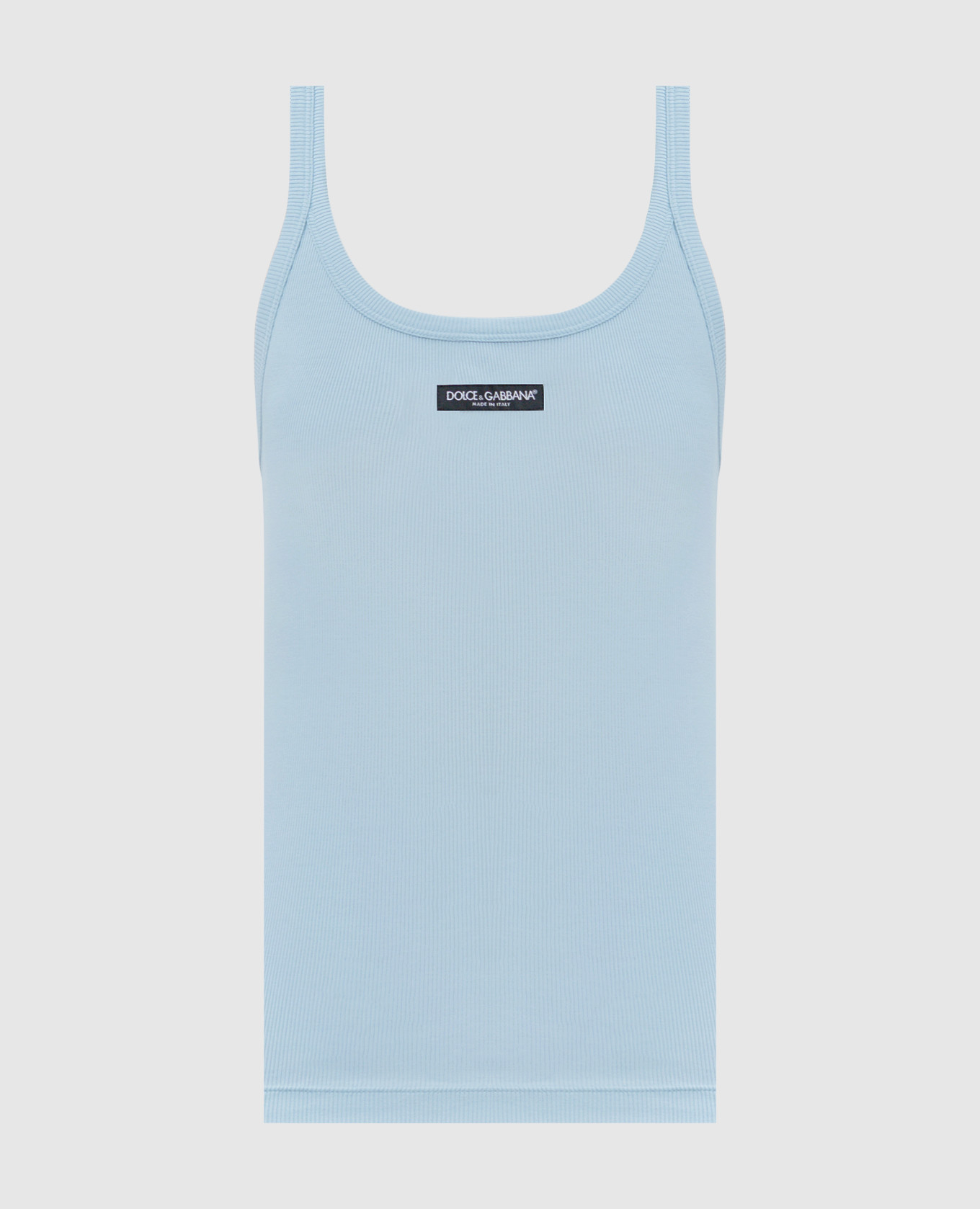 Blue ribbed T-shirt