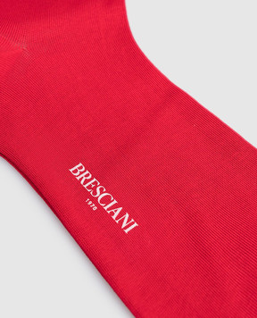 Bresciani Red socks with silk MC062UN0006BR