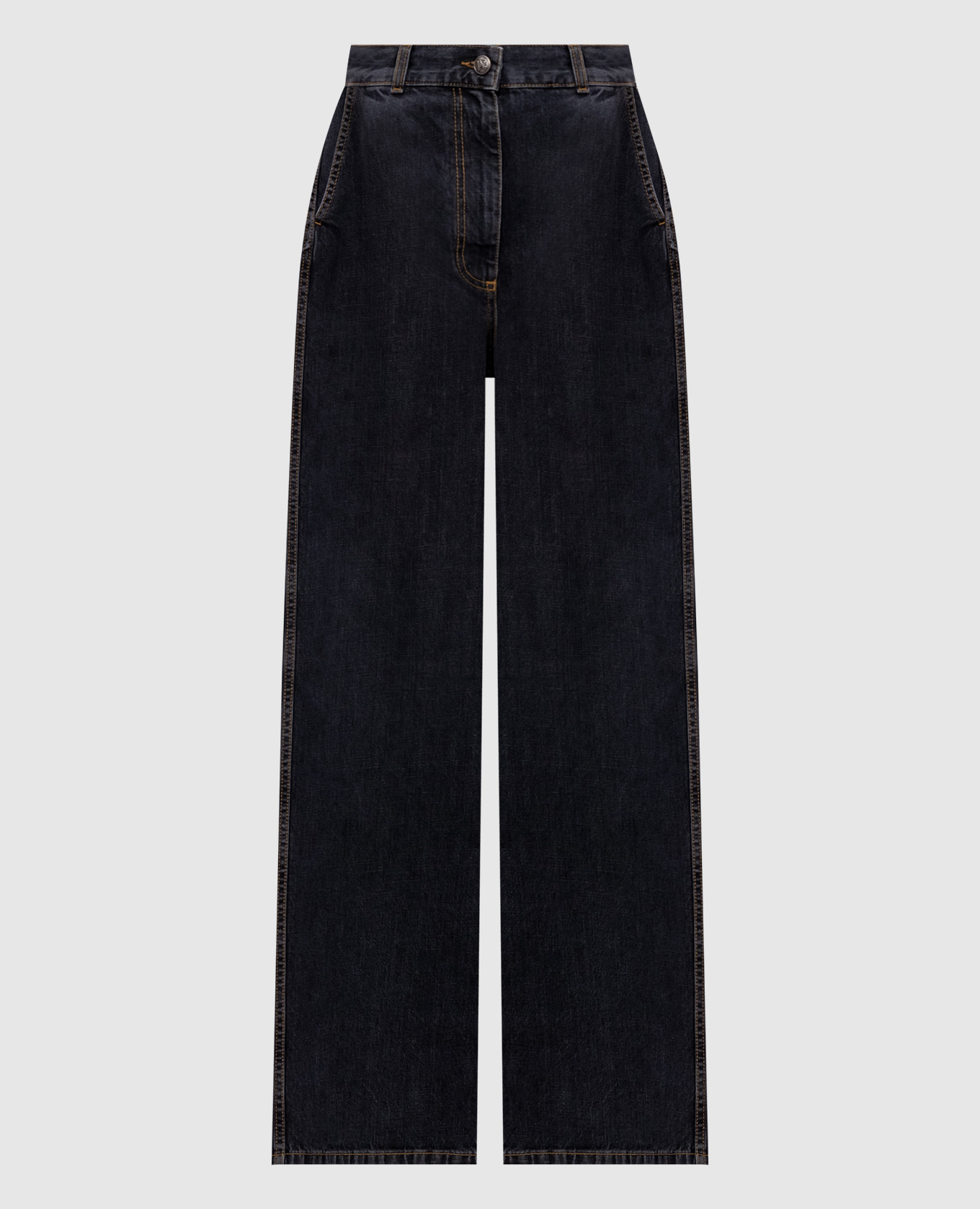 Grey jeans with logo patch