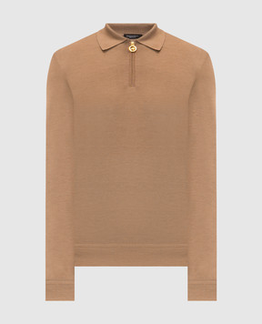 Stefano Ricci Brown silk polo shirt K414000P30F26160