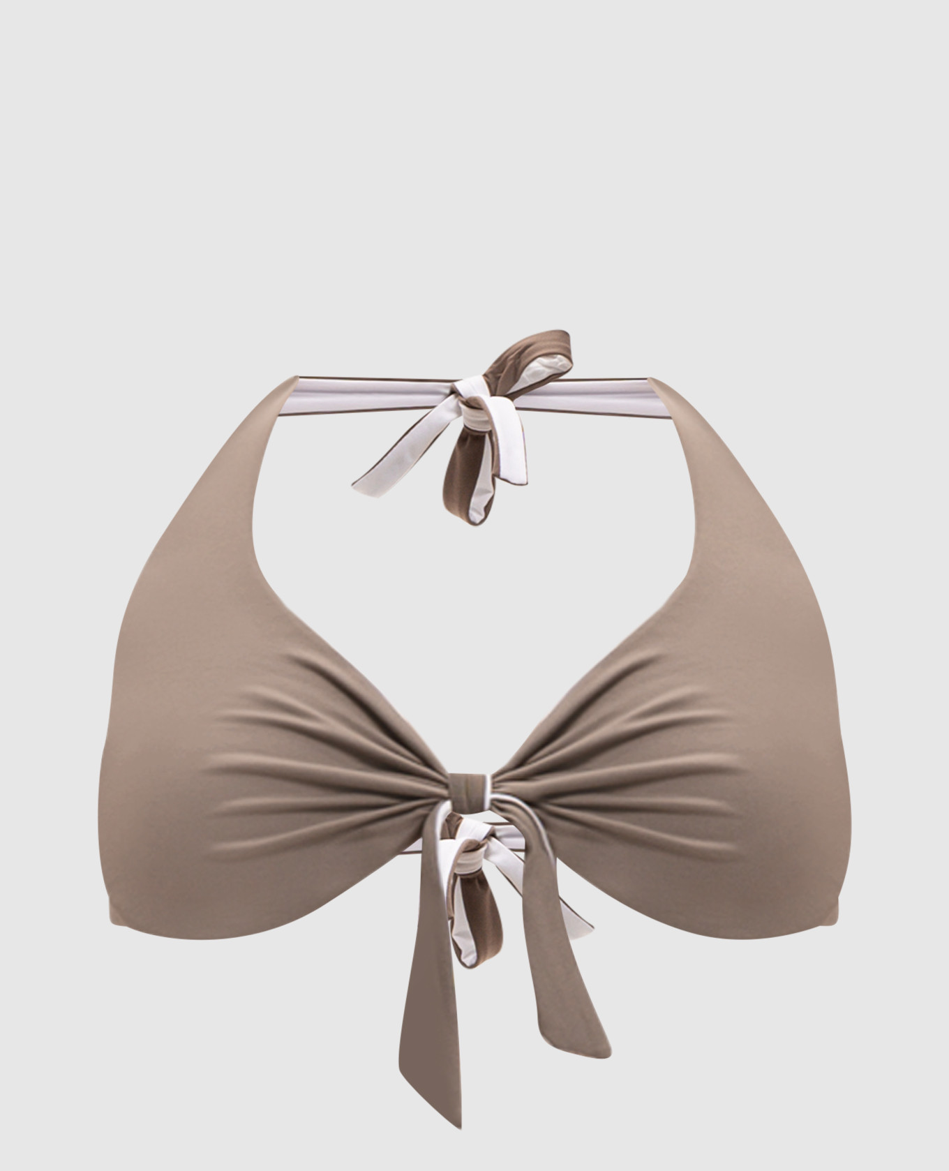 Beige reversible swimsuit bodice