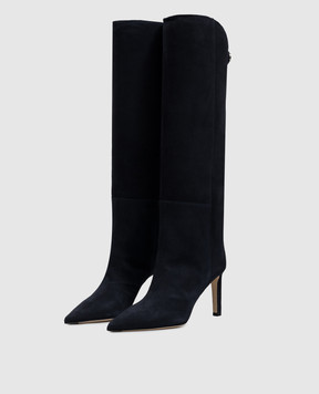 Jimmy Choo Blue suede boots Alizze ALIZZEKB85SUE