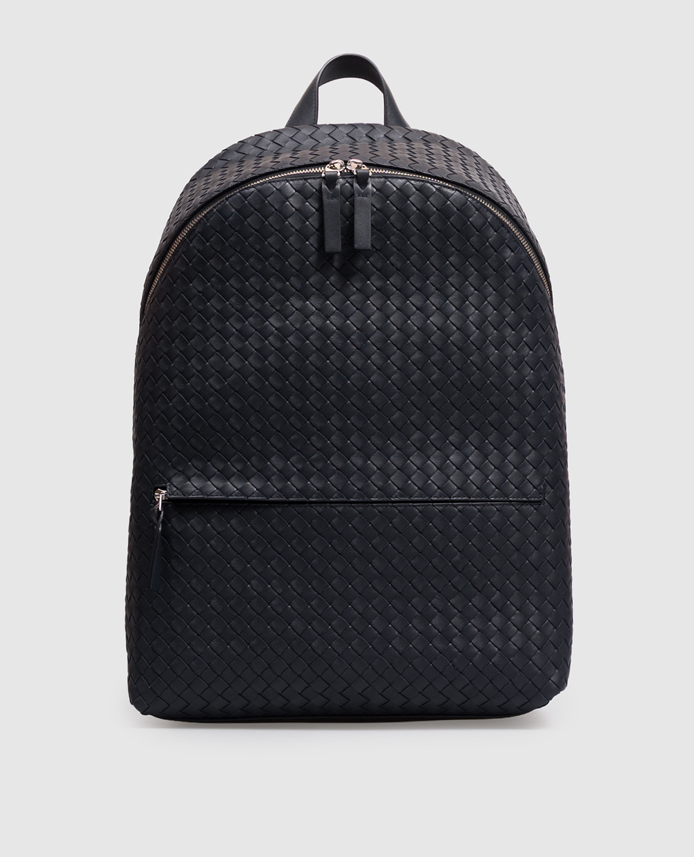Blue Intrecciato leather backpack