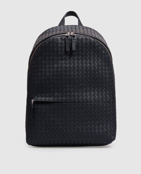 Bottega Veneta Blue Intrecciato leather backpack 876359V4RT3