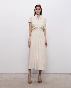 Brunello Cucinelli Beige dress with linen MH126A5426