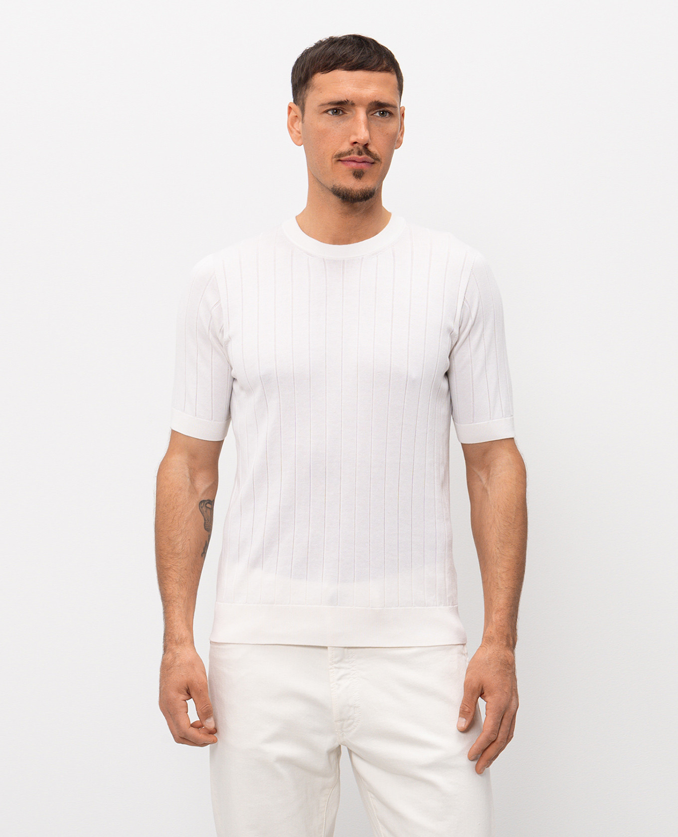 

Ivory silk T-shirt Peserico, Beige