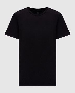 Intoca Black cotton T-shirt DIOSBASICPOUD442