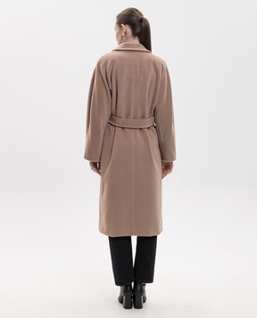 Max Mara Beige double-breasted coat MADAME made of wool and cashmere MADAME