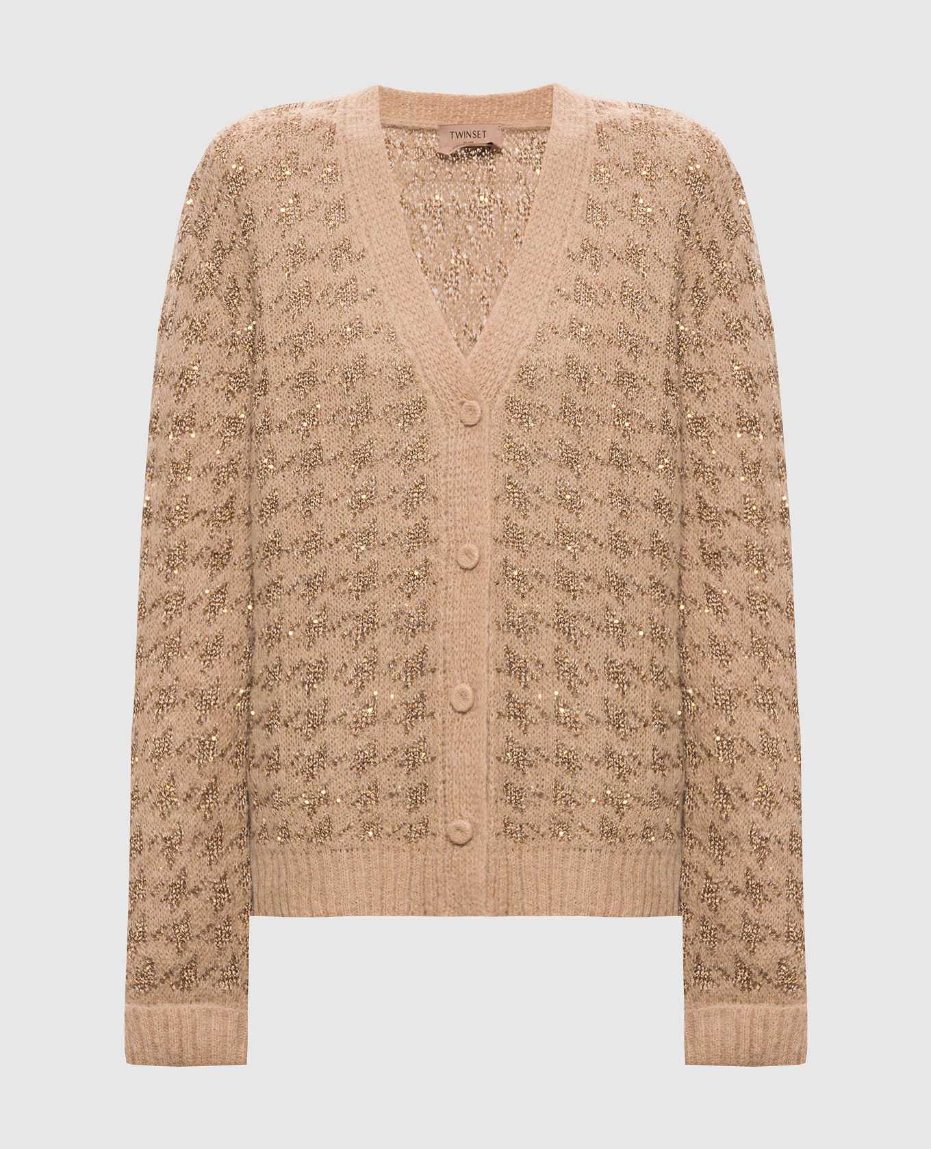 Brown patterned cardigan