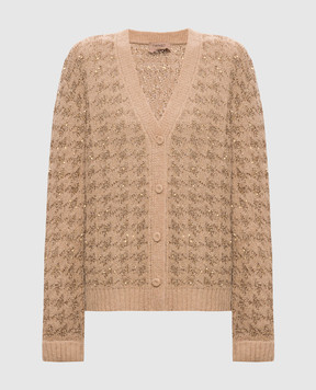 Twinset Brown patterned cardigan 262TP3360