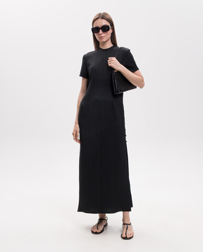 The Row Black Kalmia silk dress 10915W5069