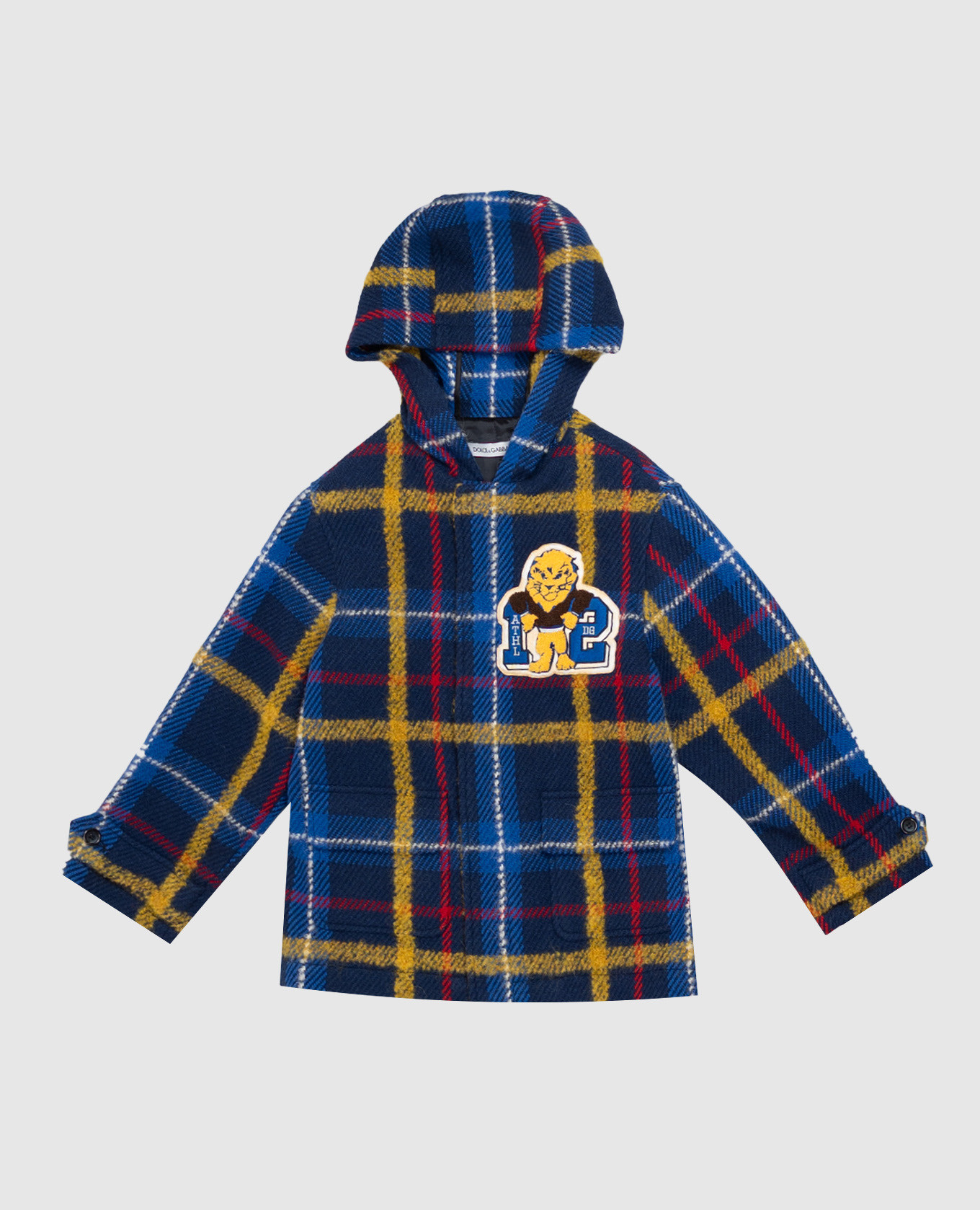 Children's blue checked wool jacket Dolce&Gabbana