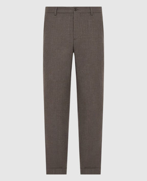 Marco Pescarolo Brown wool pants MANU5416
