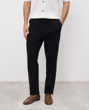 Peserico Navy blue pants with logo R54213J0D06904