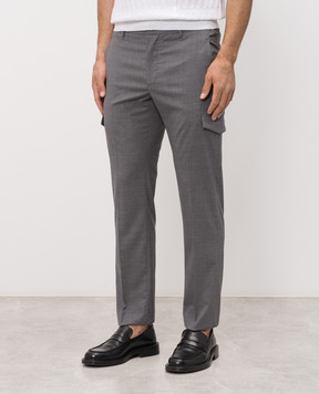 Stefano Ricci Grey wool cargo pants M1T6100580W501
