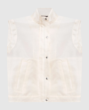 Peserico Beige silk vest E0315602880