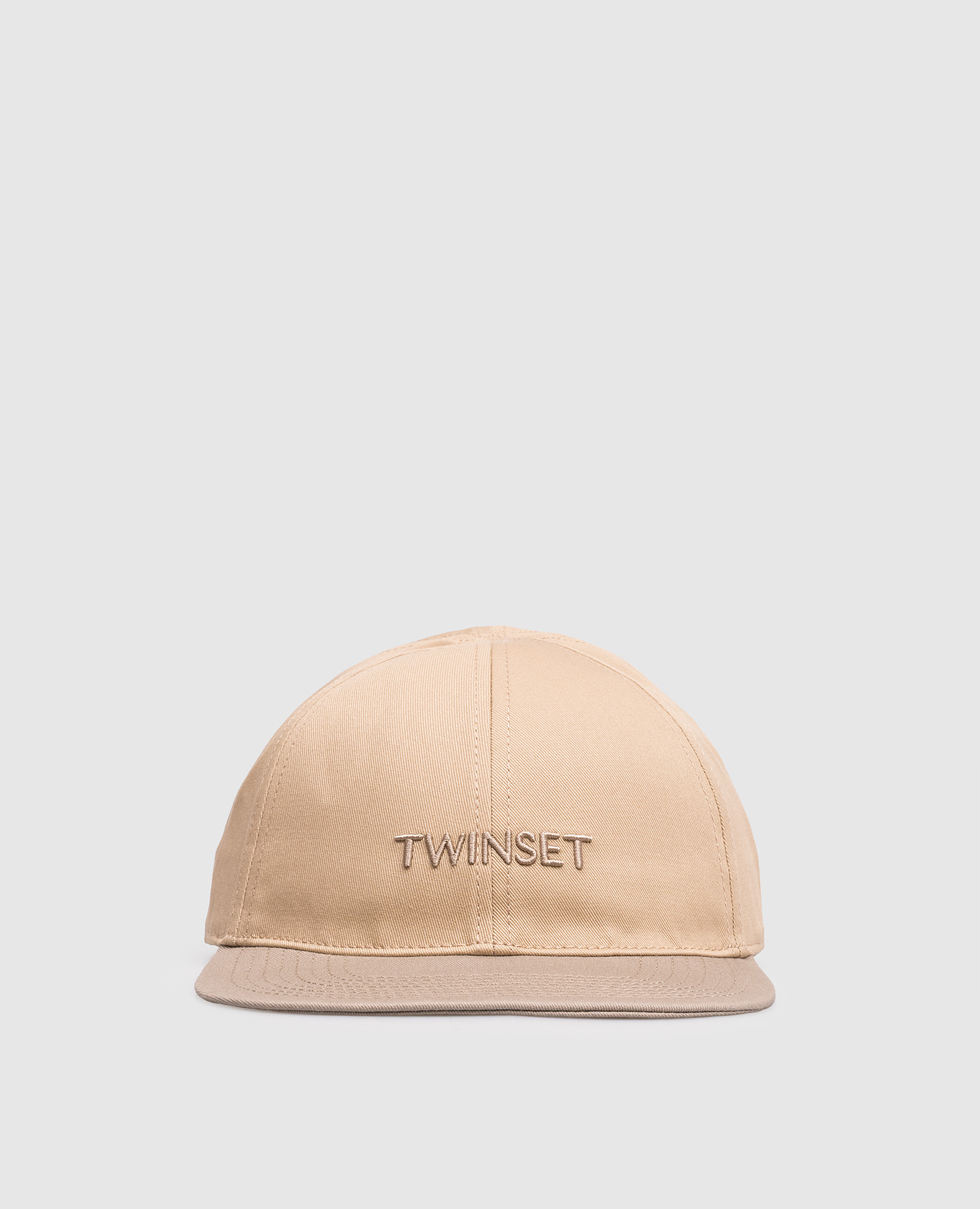 

Beige cap with tonal logo embroidery Twinset