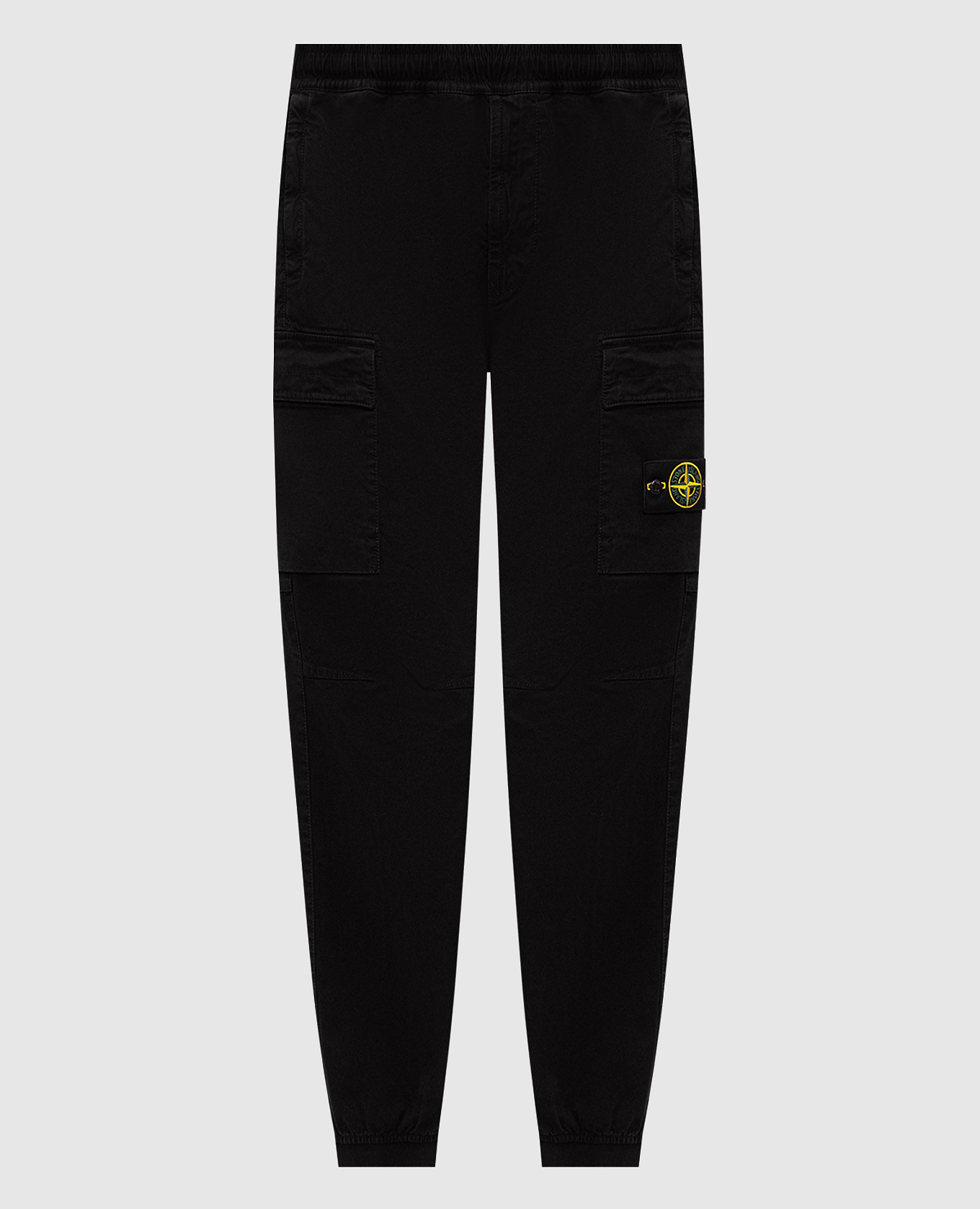 Black joggers with logo patch