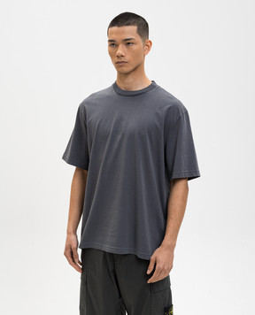 Stone Island Grey T-shirt with logo print L1S152100001S0E14