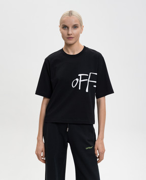 Off-White Black T-shirt with logo 2AA124S26JER005