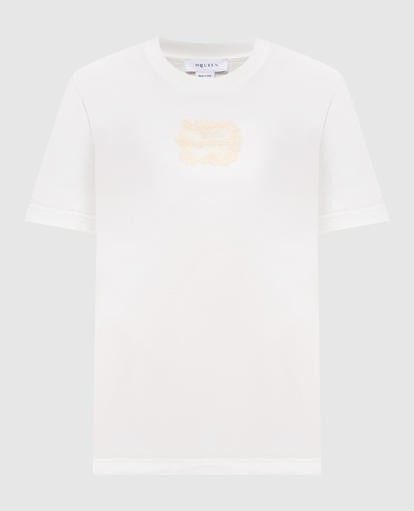 Ivory T-shirt with logo patch