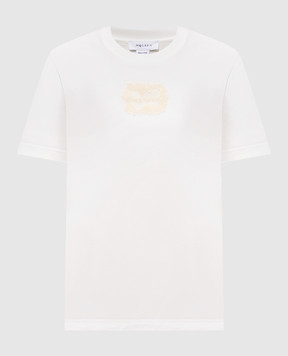 Alexander McQueen Ivory T-shirt with logo patch A002PPQLAEZ