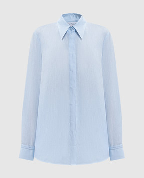 Gabriela Hearst Cruz blue linen shirt X001178LA003