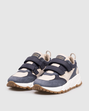 Brunello Cucinelli Children's combination sneakers with logo patch BUOXDZA166