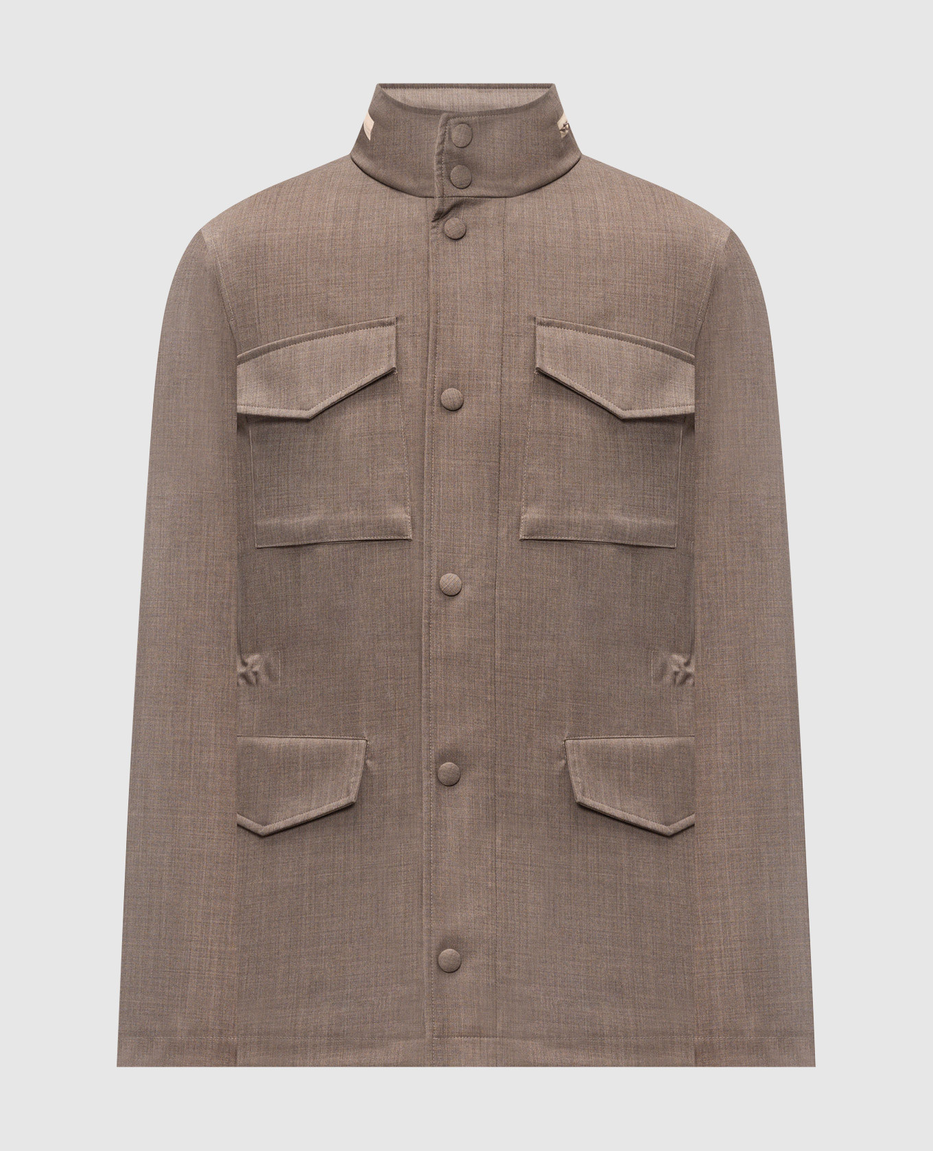 Brown wool and cashmere jacket Pini Parma