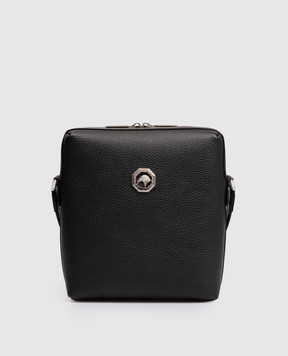 Stefano Ricci Black leather bag with textured emblem ND156TPVDVH