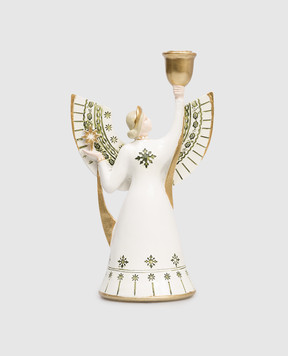 BloomingvilleMINI White ceramic candle holder Celebrate Angel 82062869