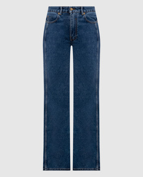 Balmain Blue jeans with logo patch HF1MI052DG08
