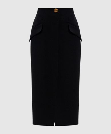 Black wool skirt