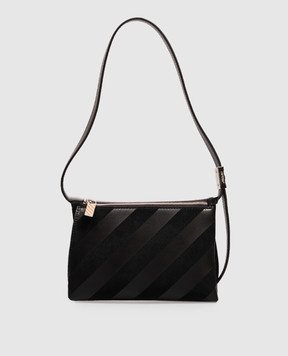 Off-White Black leather Sandbag 404 with Diag print OWWNN10F26LT01