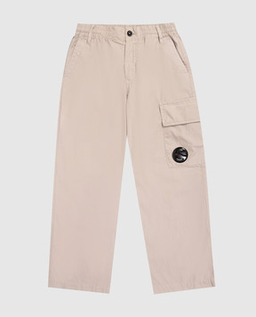 C.P. Company Children's gray pants with logo patch CUP014LLC051014