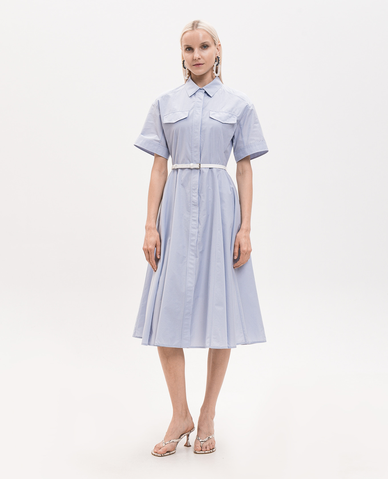 

Blue shirt dress with belt Juun.j, Light blue