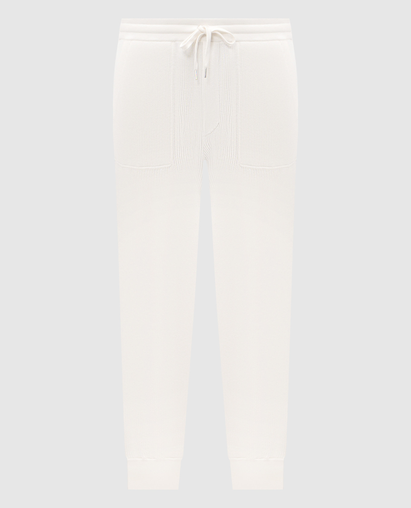 

White ribbed joggers Brunello Cucinelli