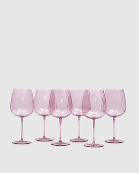 La Reine Set of pink glasses ROMANTIC 6 pcs. OPIUM75ROMANTIC