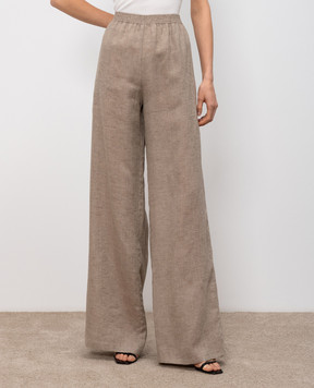 Fabiana Filippi Brown linen pants PAD276F291M131