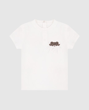 Fendi Children's white T-shirt with print BUI100ST8