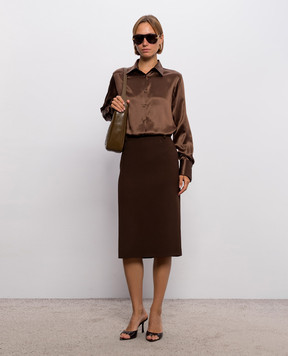 Ermanno Scervino Brown pencil skirt D492O355ILM