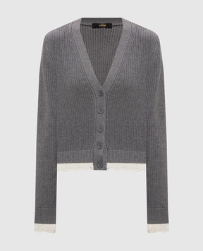 Twinset Gray cardigan with wool 262AP3041